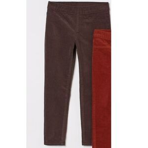 H&M Girls Brown Corduroy Treggings Leggings Pants Size 6x